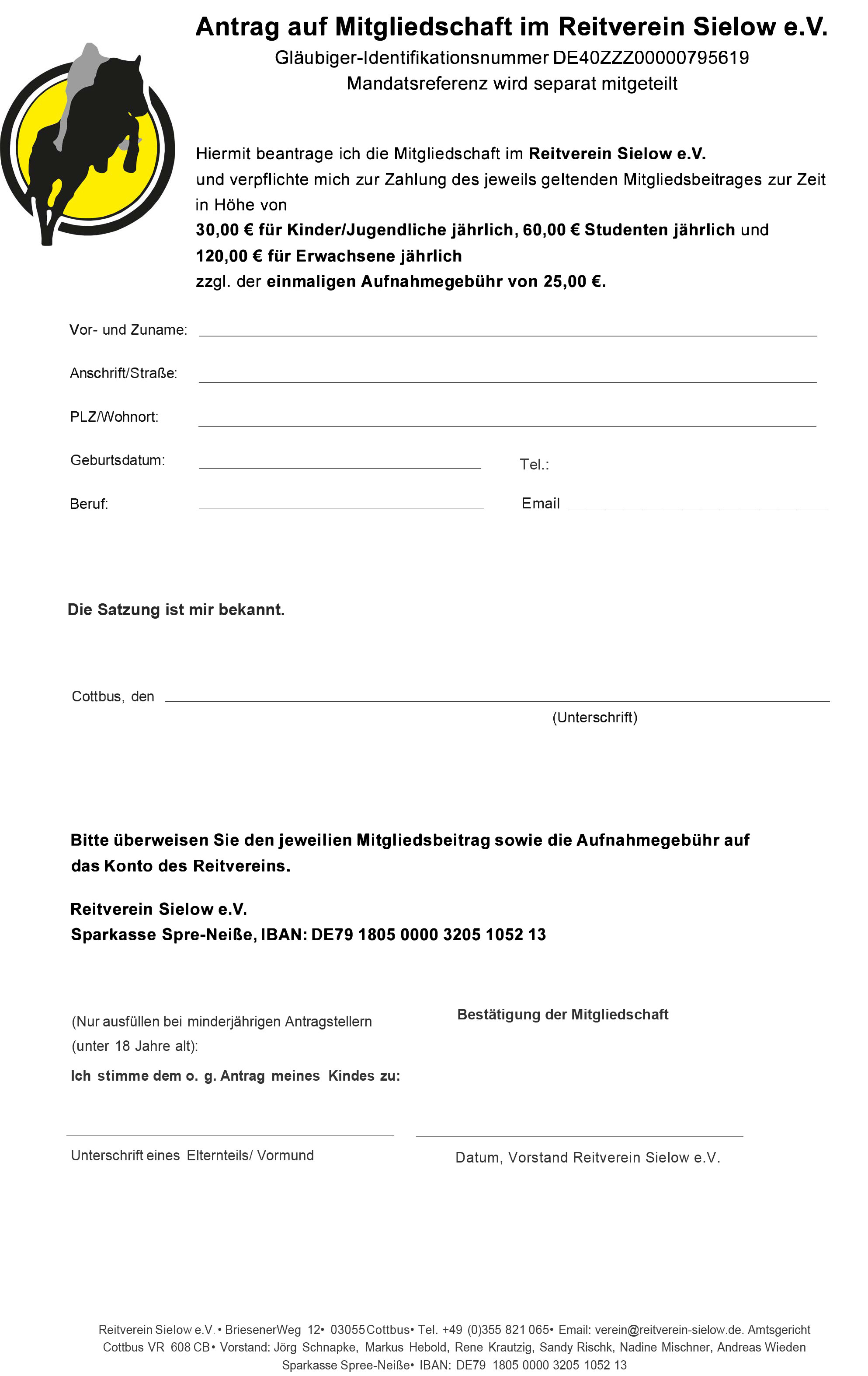 Mitgliedsantrag